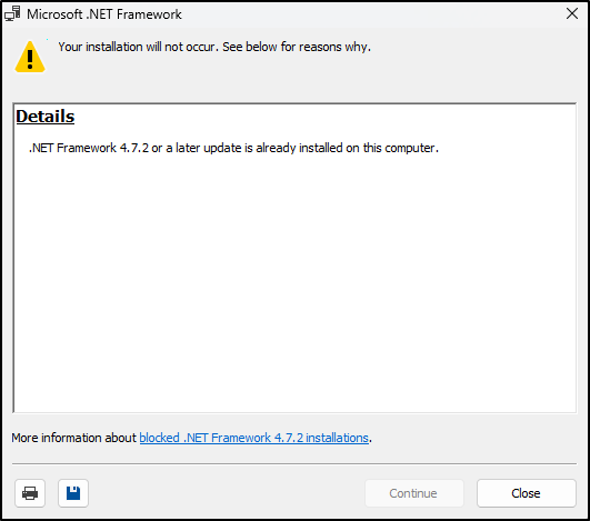 Screenshot: Record an already-installed framework result